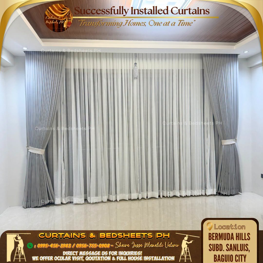 Baguio City curtain installation photo 3